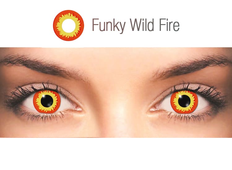 Funky White Fire Cosplay Lenses